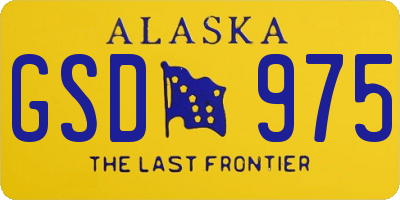 AK license plate GSD975