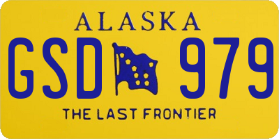 AK license plate GSD979