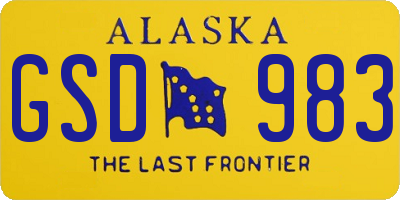 AK license plate GSD983