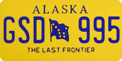 AK license plate GSD995