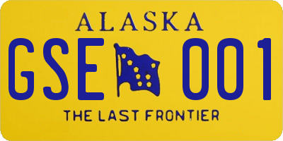 AK license plate GSE001