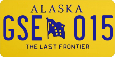 AK license plate GSE015