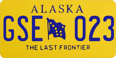 AK license plate GSE023