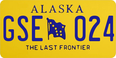 AK license plate GSE024