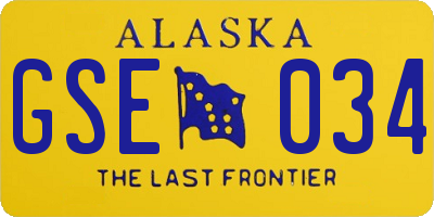 AK license plate GSE034