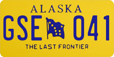 AK license plate GSE041