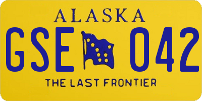 AK license plate GSE042