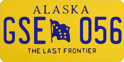 AK license plate GSE056