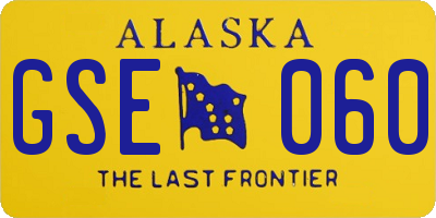 AK license plate GSE060