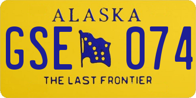 AK license plate GSE074