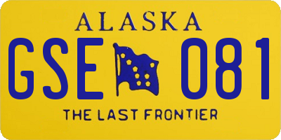 AK license plate GSE081