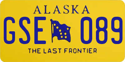 AK license plate GSE089