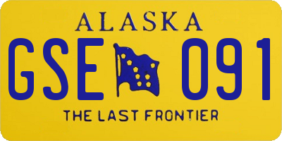 AK license plate GSE091
