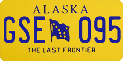 AK license plate GSE095