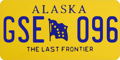 AK license plate GSE096