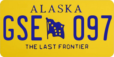 AK license plate GSE097