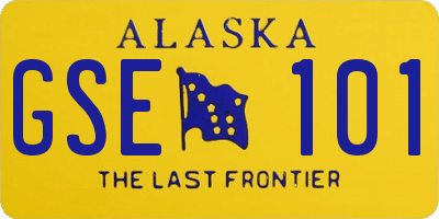 AK license plate GSE101
