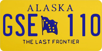 AK license plate GSE110