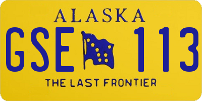 AK license plate GSE113