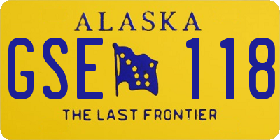 AK license plate GSE118