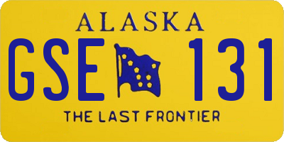 AK license plate GSE131