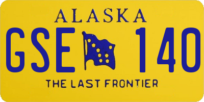 AK license plate GSE140