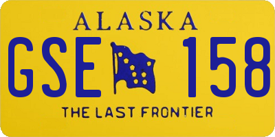 AK license plate GSE158