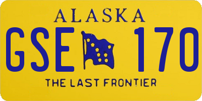 AK license plate GSE170