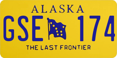 AK license plate GSE174