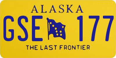 AK license plate GSE177