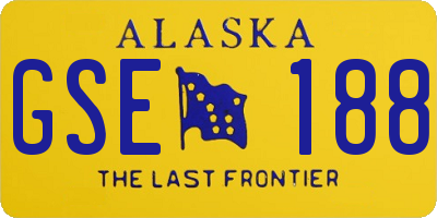 AK license plate GSE188