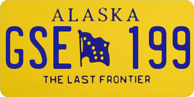 AK license plate GSE199