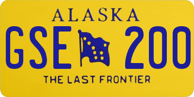 AK license plate GSE200