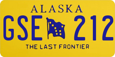 AK license plate GSE212