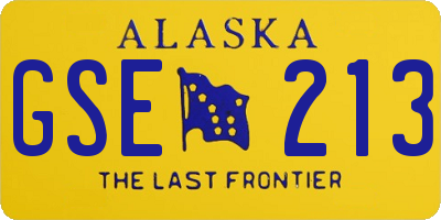 AK license plate GSE213