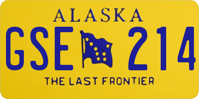 AK license plate GSE214