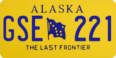 AK license plate GSE221