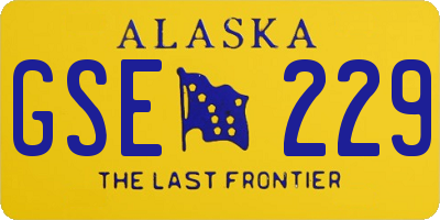 AK license plate GSE229
