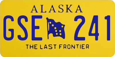 AK license plate GSE241
