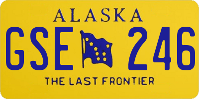 AK license plate GSE246