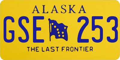 AK license plate GSE253