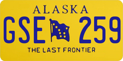 AK license plate GSE259