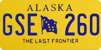 AK license plate GSE260