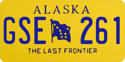 AK license plate GSE261