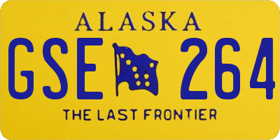 AK license plate GSE264