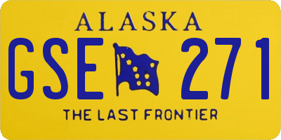 AK license plate GSE271