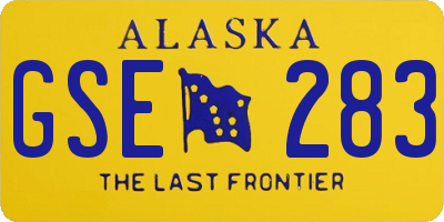 AK license plate GSE283