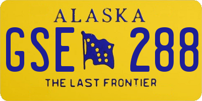 AK license plate GSE288