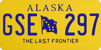 AK license plate GSE297