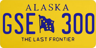 AK license plate GSE300